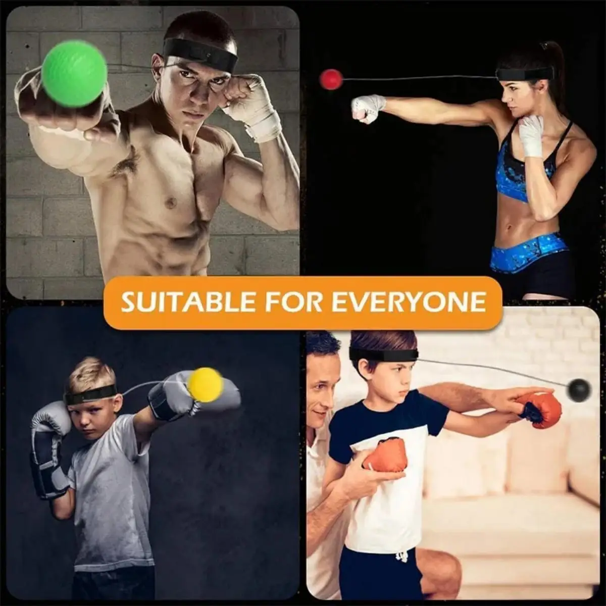 Pelota mágica de boxeo para reflejos y velocidad con banda - imagen 3