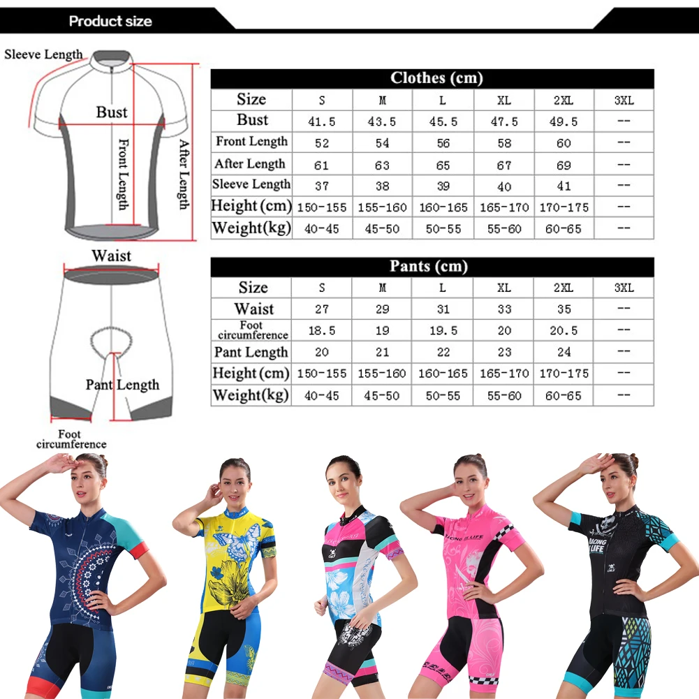 Jersey de ciclismo de manga corta para mujer