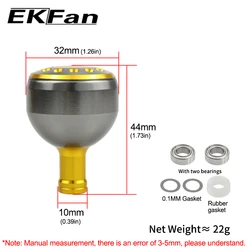 EKFan pomo de carrete de aluminio para mango spinning baitcasting DIY