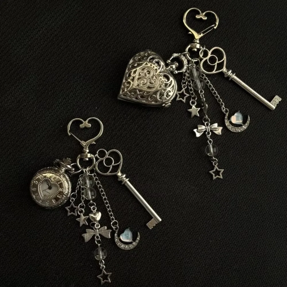 Reloj de bolsillo corazón hueco vintage steampunk para parejas - imagen 5