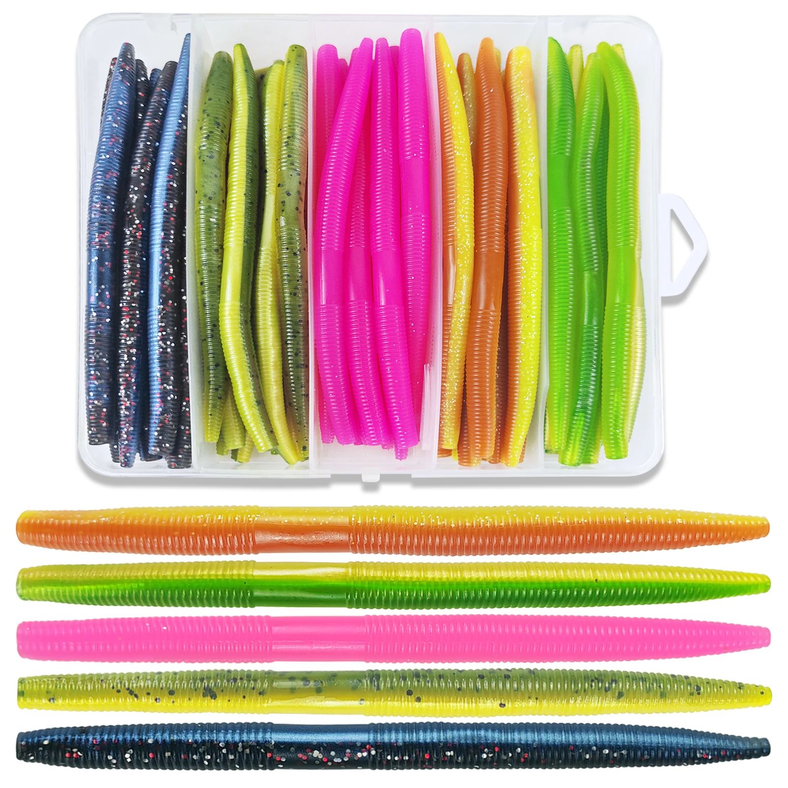 Free Fisher Señuelos Wacky Worms de goma – pesca agua dulce y salada