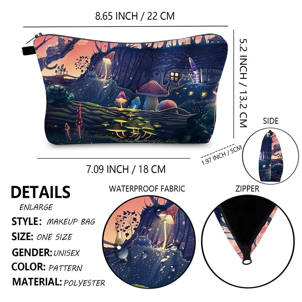 Bolsa de pesca con cremallera y estampado de seta - imagen 5