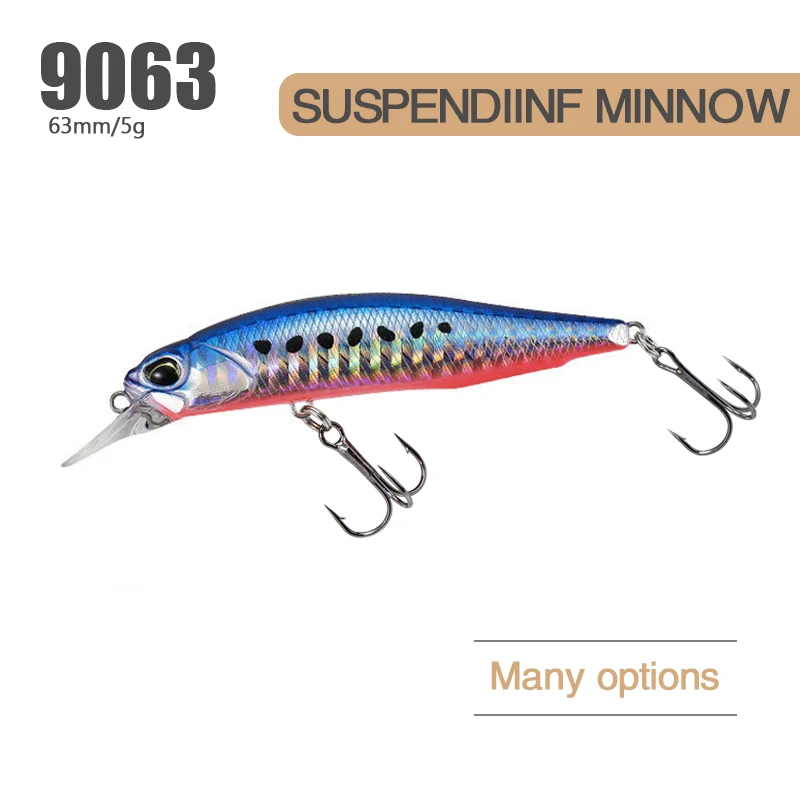 Señuelo minnow 63 mm de perfil compacto