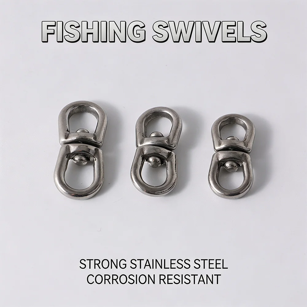 Anillos giratorios de acero inoxidable para conectar líneas de pesca - imagen 2