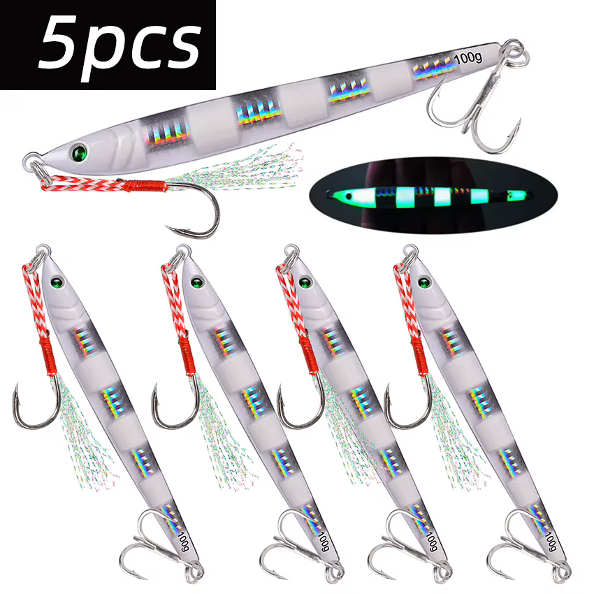 Señuelo Jigging metálico para lubina – Lento y largo - imagen 2