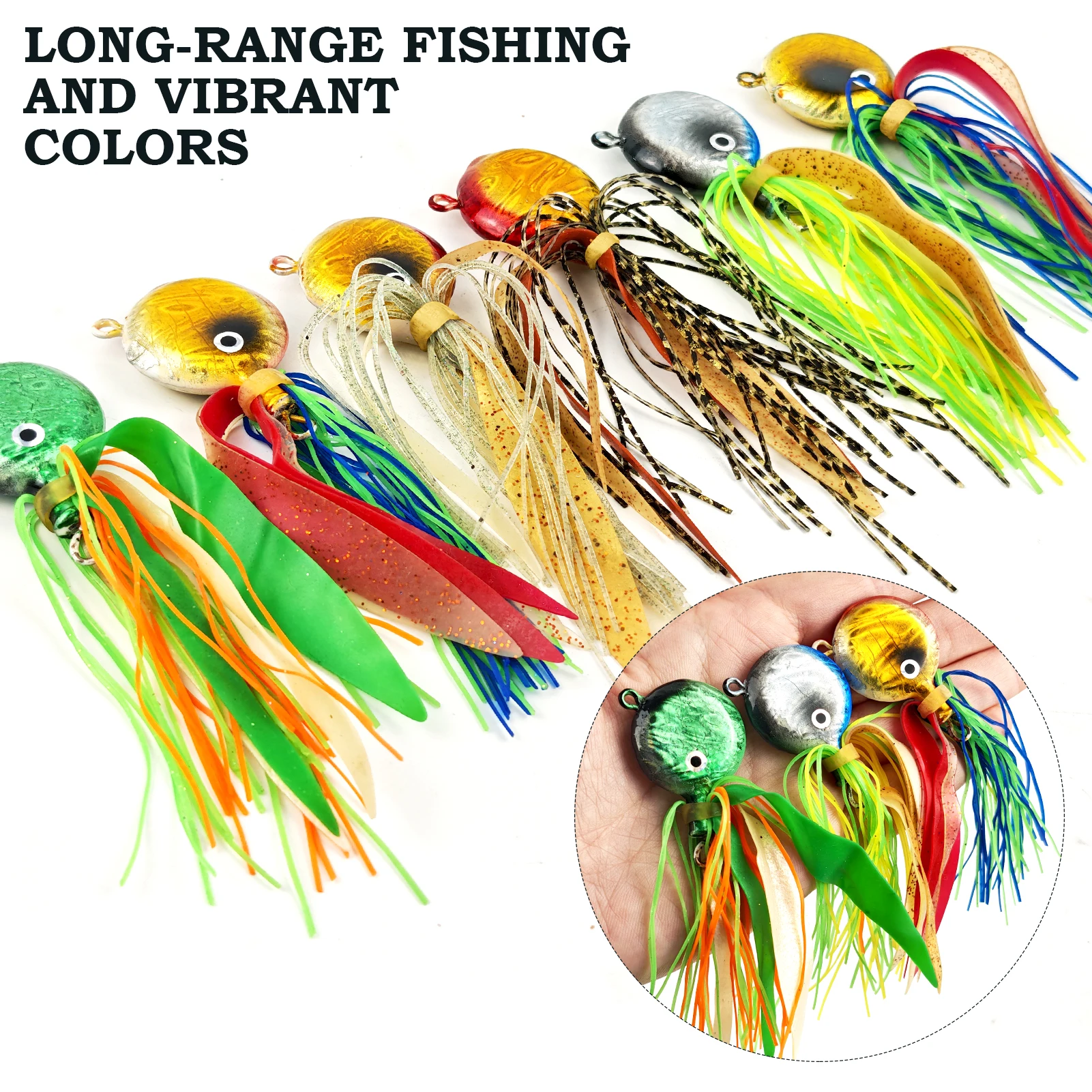 FREE FISHER Jerkbait con cabeza plomada y faldas de silicona - imagen 5