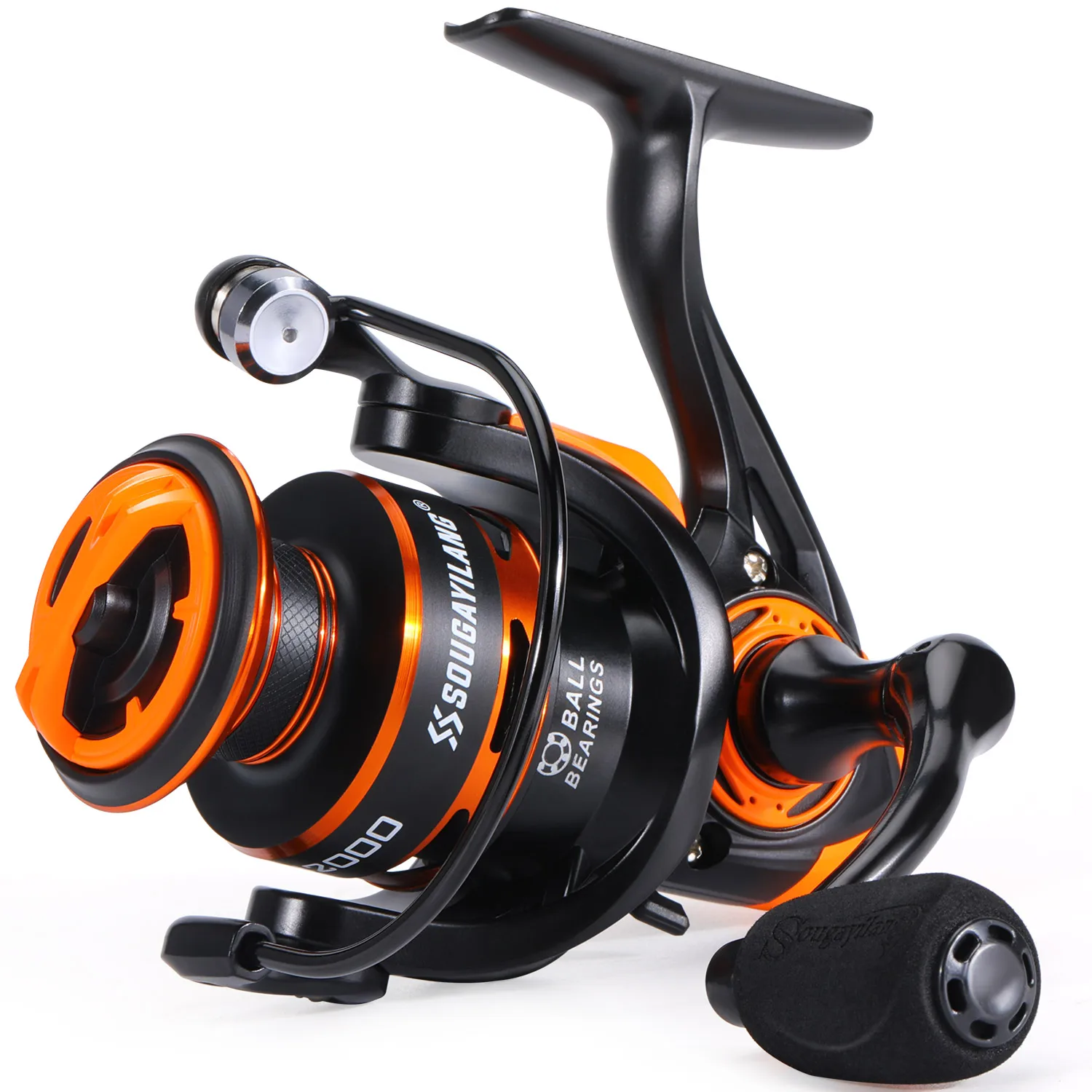 Carrete giratorio Sougayilang Max Drag 28lb para lubina