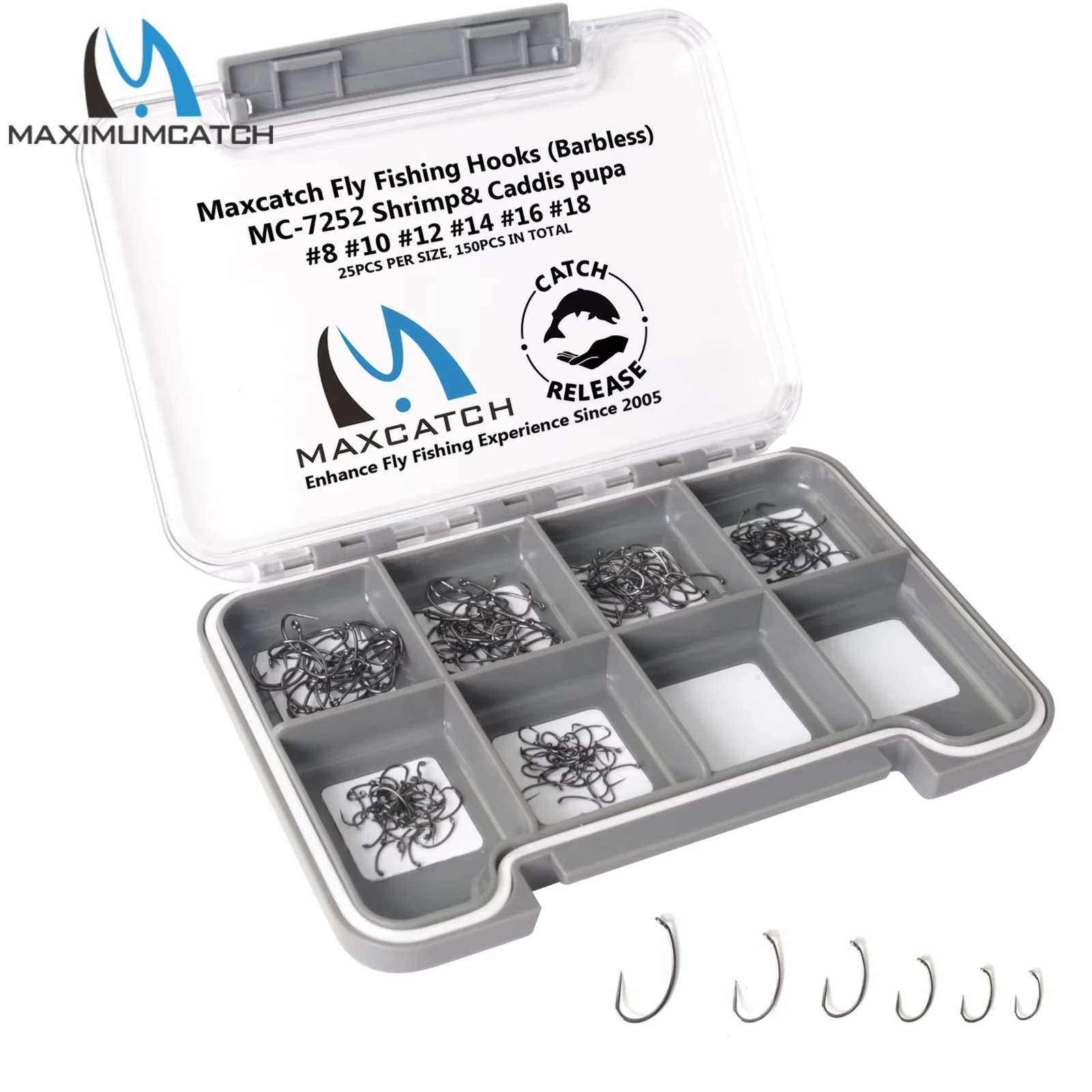 Anzuelos sin espinas para atado de moscas MAXCATCH Ninfa Jig