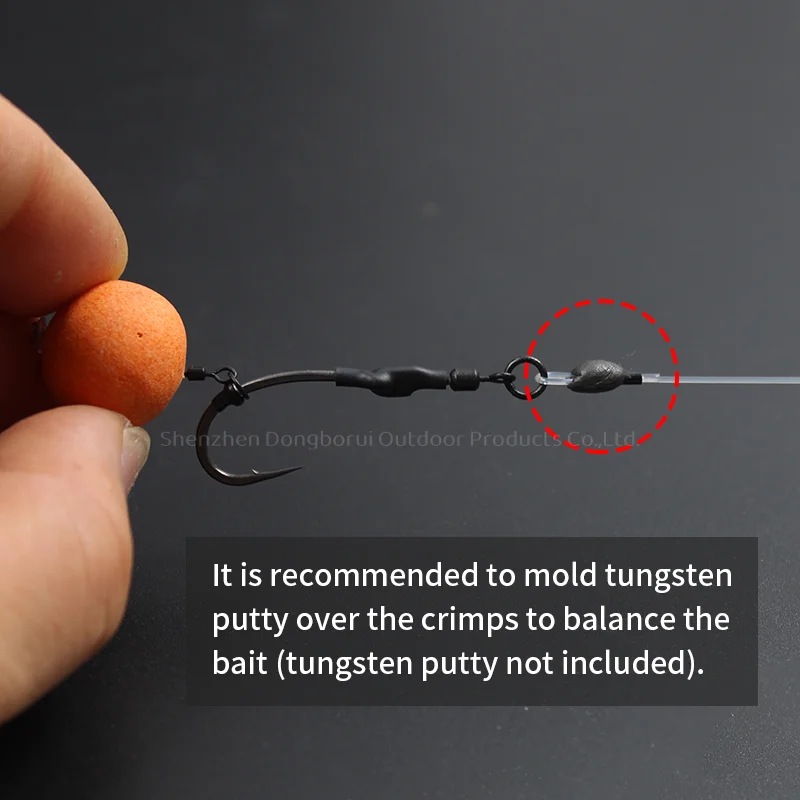 Kit aparejos giratorios para carpa con anzuelos finos y PTFE - imagen 3