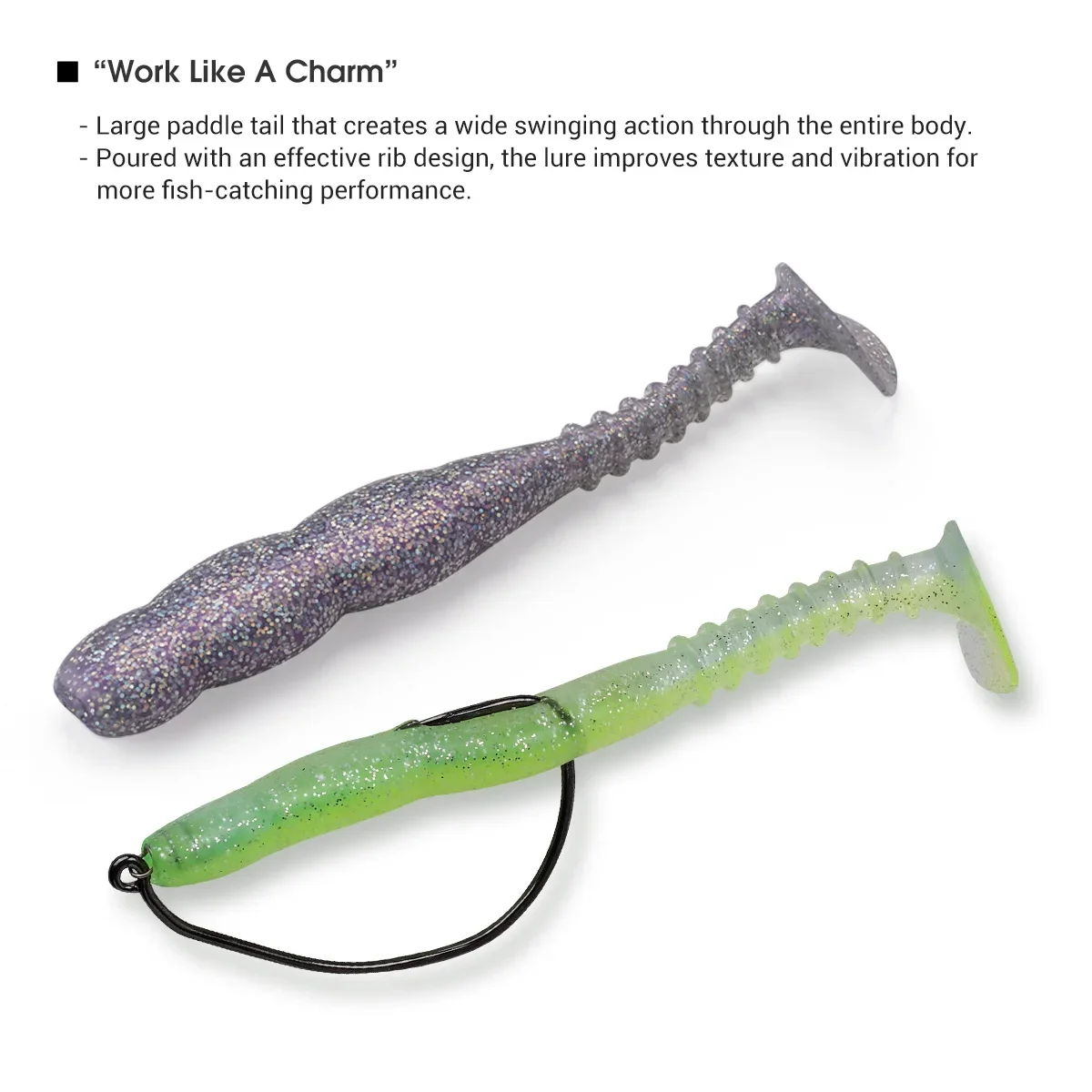 Noeby Jig Head para vinilo imitación swimbait – bass y lucio - imagen 3