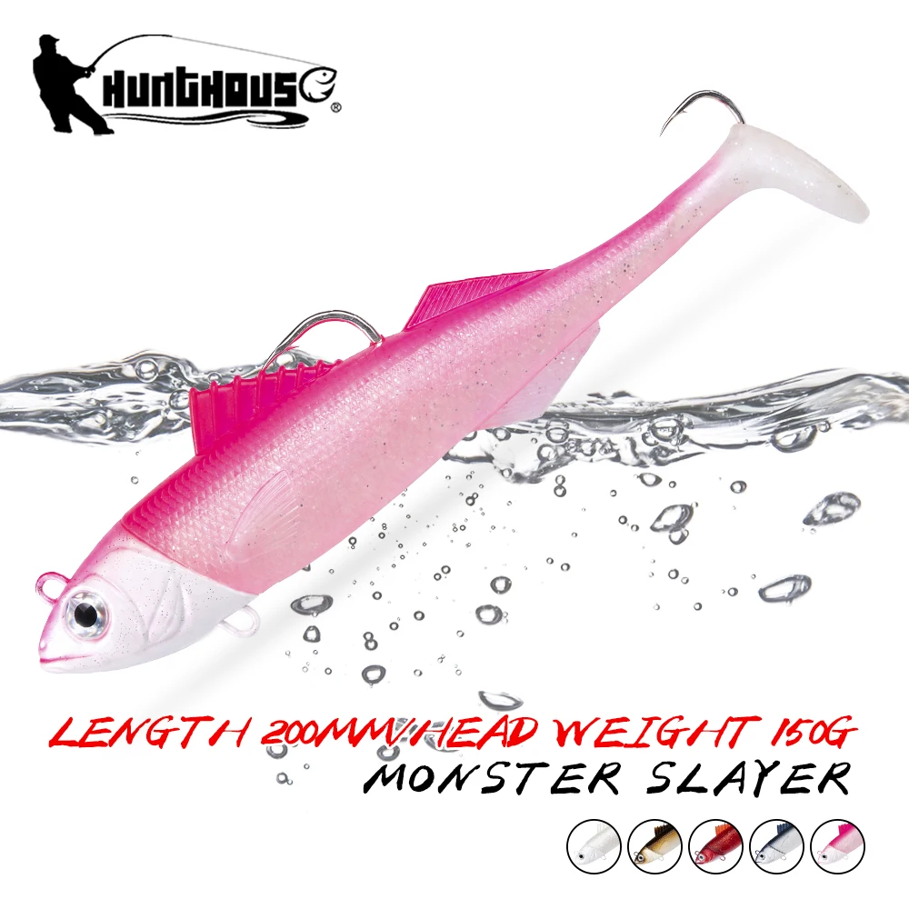 Hunthouse Heavy Soft Swimbait T-Tail señuelo para lubina y mero