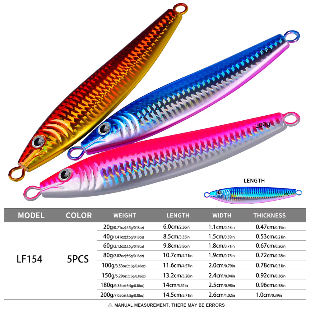 Señuelo de Jigging Proberos 20-200g – Metal duro luminoso para lubina en profundidad - imagen 5