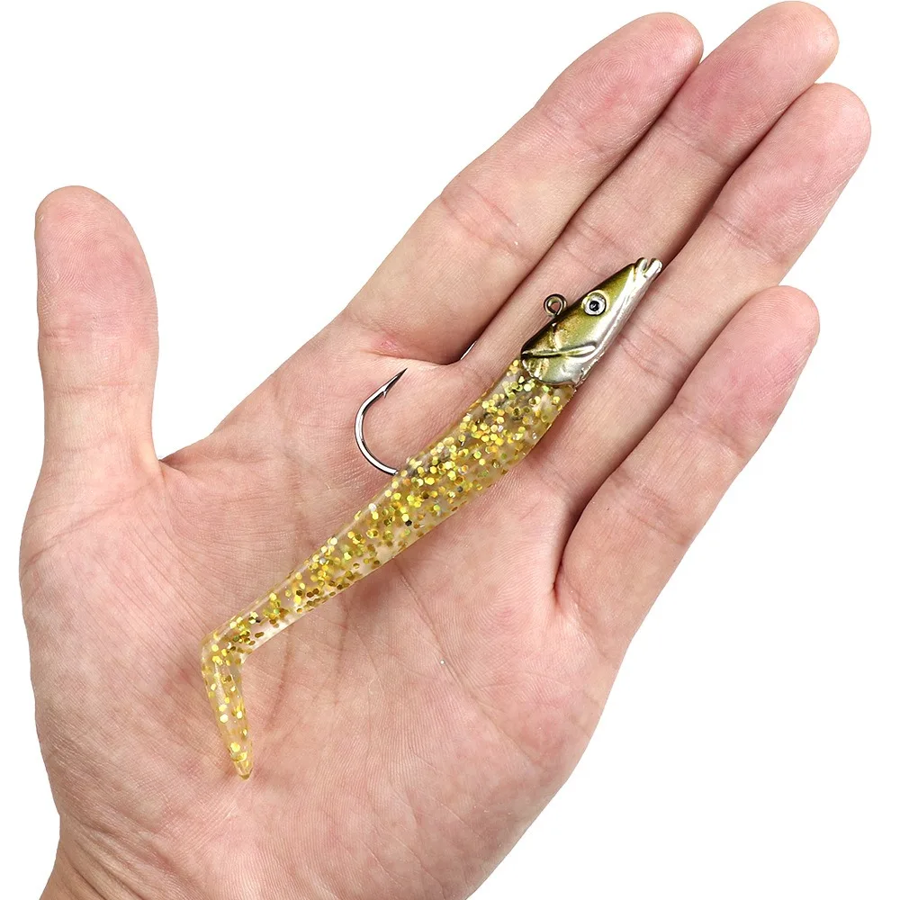 Far-cast Jig Head con anzuelo reforzado para vinilo de mar - imagen 3