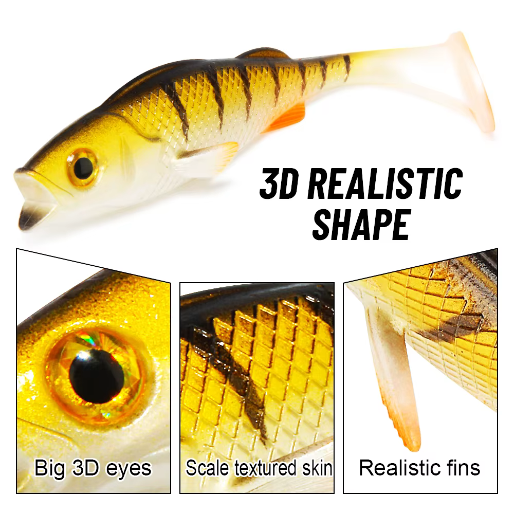 Spinpoler Vigour Perch Swimbait Shad UV para lucio y zander también - imagen 4