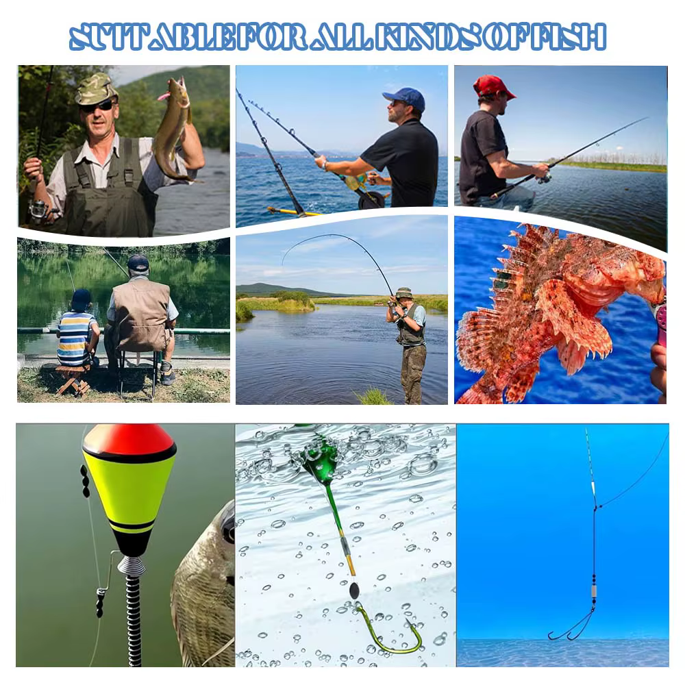 Flotadores ZUKIBO olives tapón negro goma carpfishing 60 uds - imagen 3