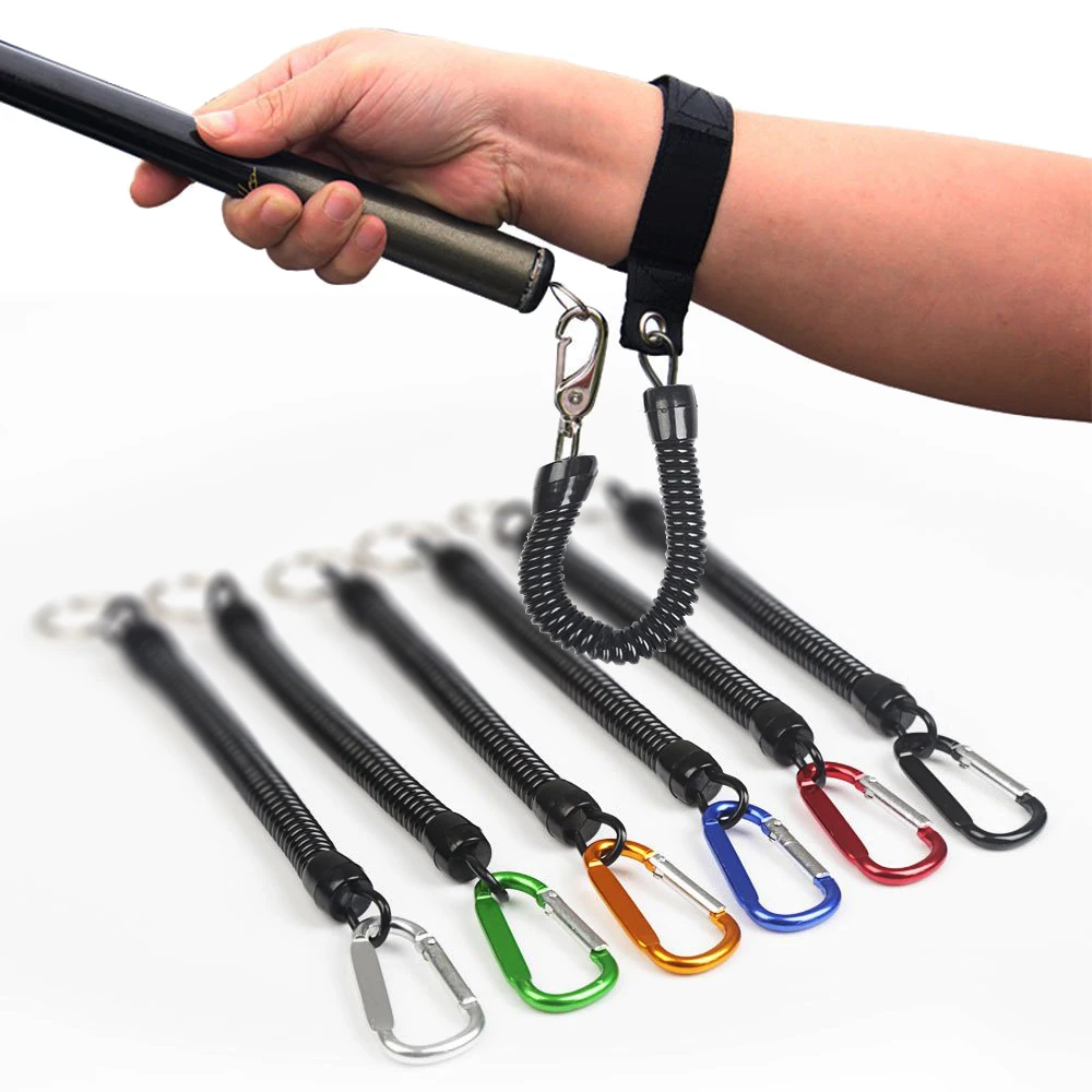 Cordón Retráctil en Espiral Goture con Mosquetón para Pesca