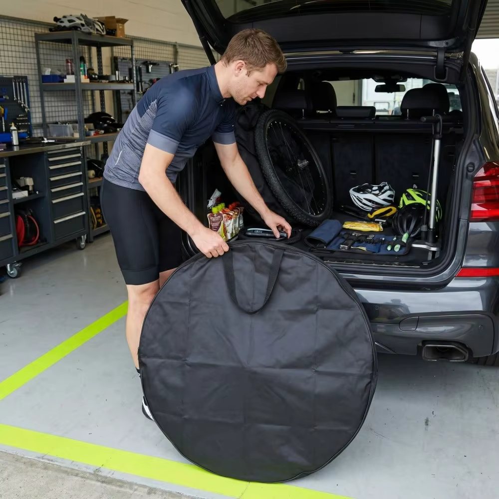 Bolsa de transporte para ruedas de bicicleta de nailon - imagen 2
