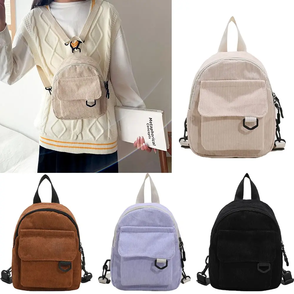 Mochila mini de pana para mujer – bolso de mano de estilo - imagen 5