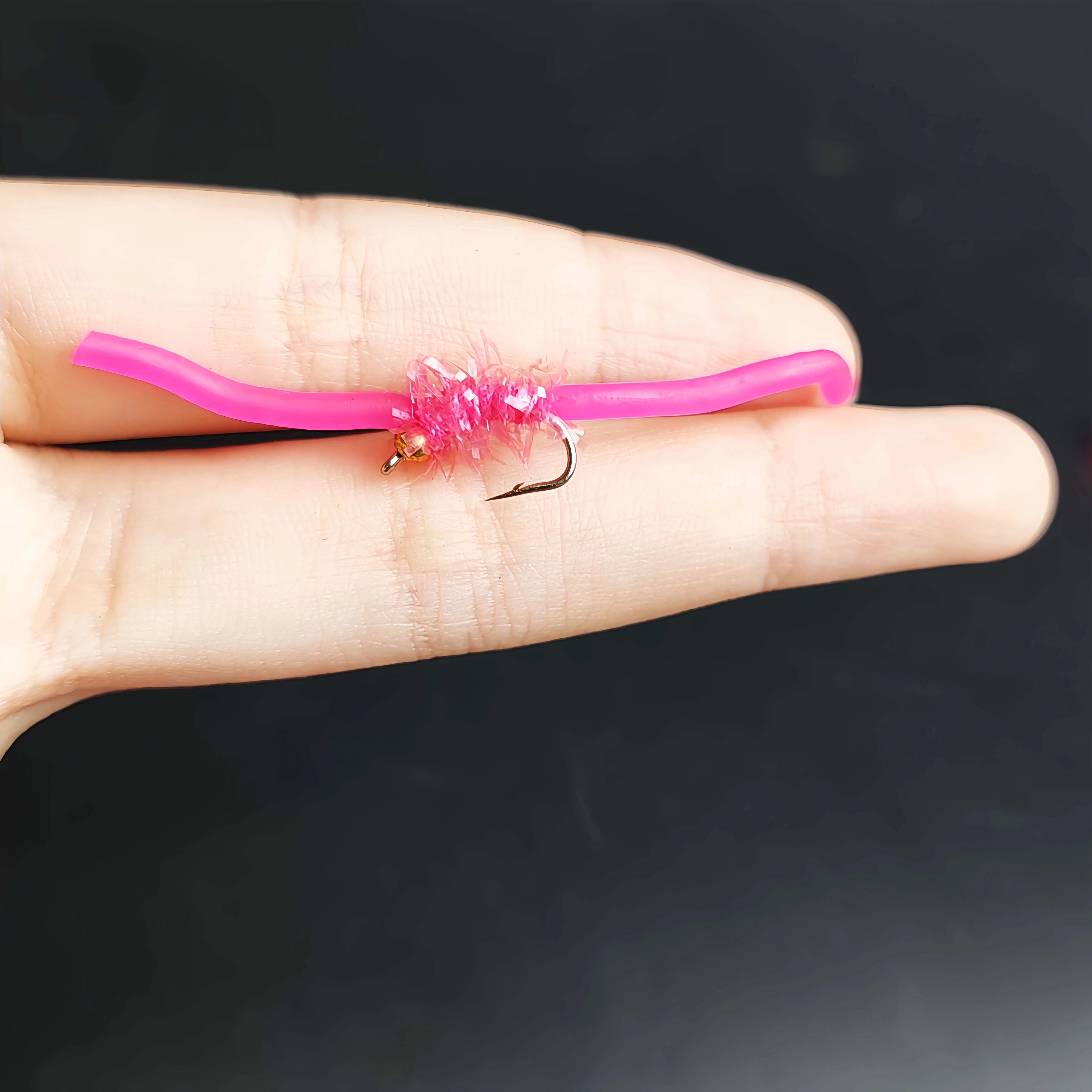 Mosca húmeda Squirmy Wormy San Juan para trucha – gusano - imagen 2