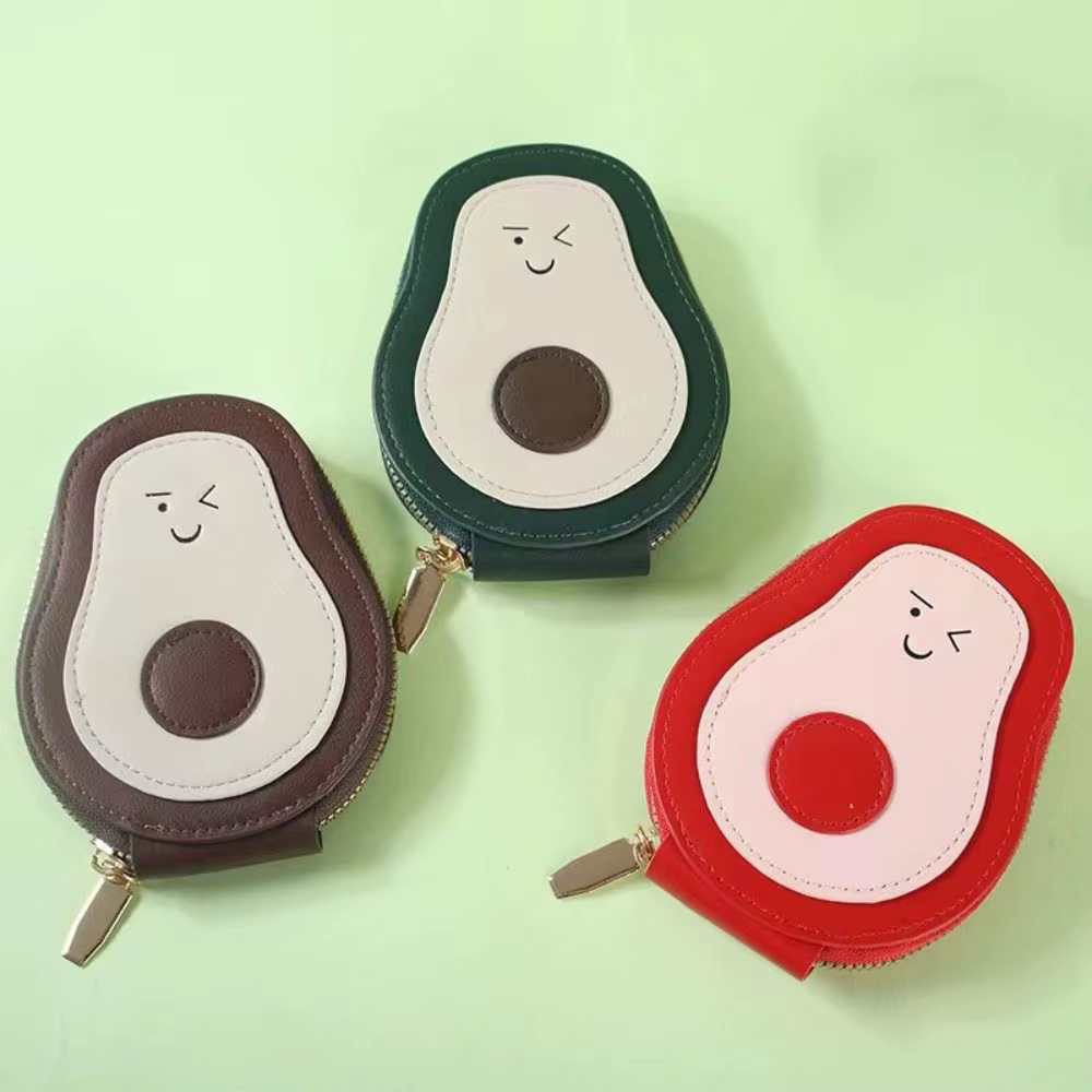 Tarjetero Mini Mujer Cuero PU - Diseño Aguacate con 11 Bolsillos - imagen 2