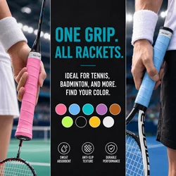 Cinta antideslizante de agarre bádminton, absorbente y transpirable