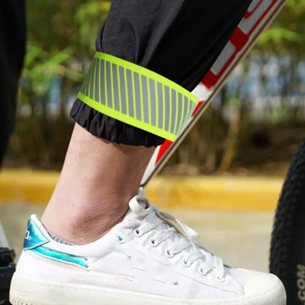 Tiras reflectantes para correr y ciclismo con correa de pierna de seguridad - imagen 3