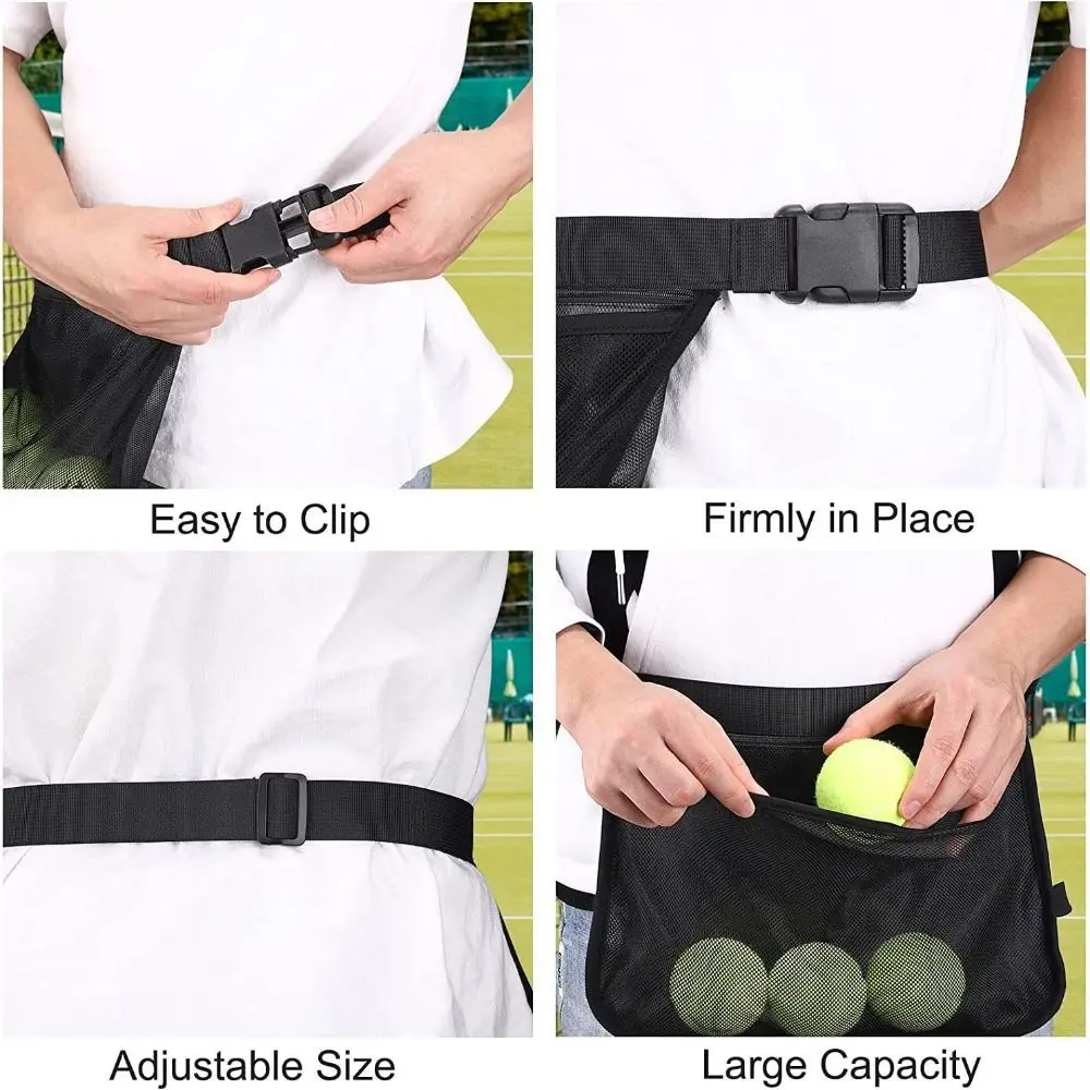 Bolsa impermeable de malla para recoger pelotas con cinturón - imagen 2