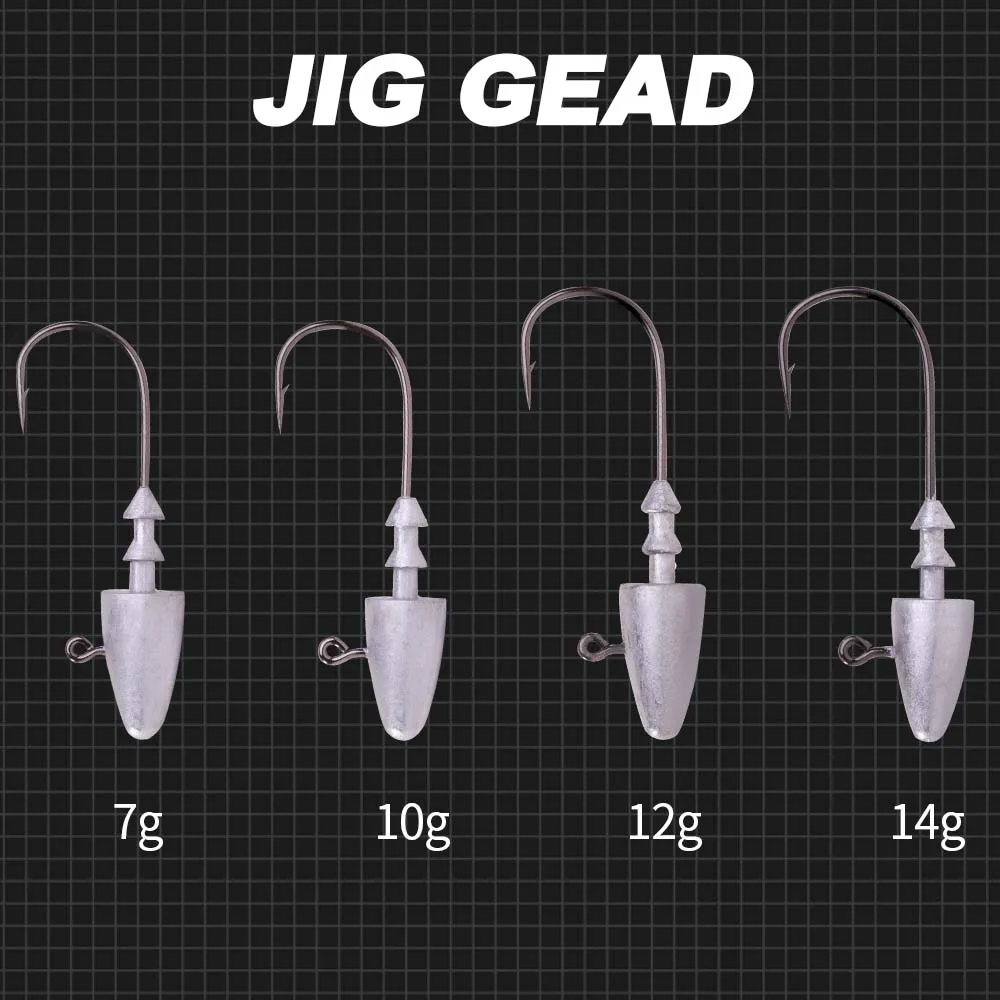 Anzuelos Jig Head Hunthouse Carbono para Vinilos - imagen 2