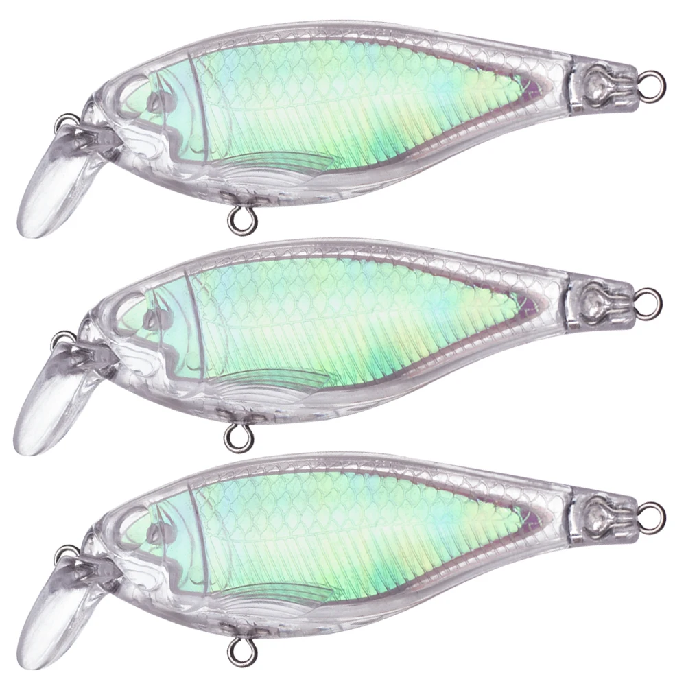 Crankbait blanco sin pintar, vista general