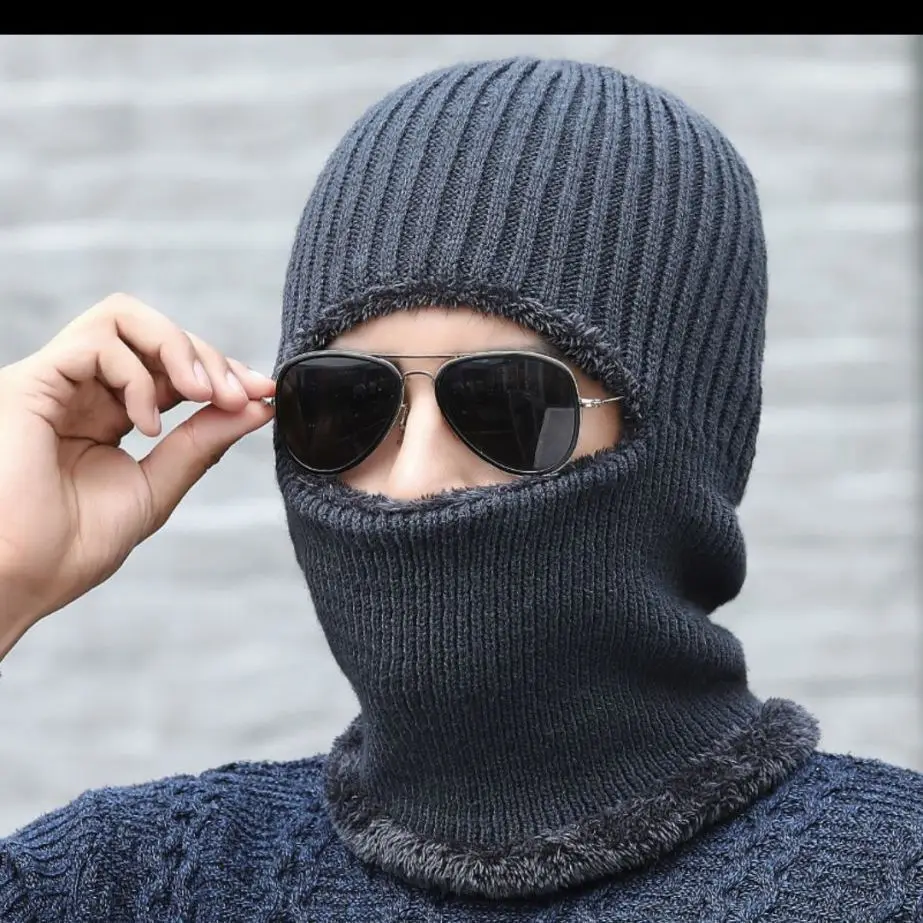 Gorro lana térmico transpirable para pescar y bici forro polar