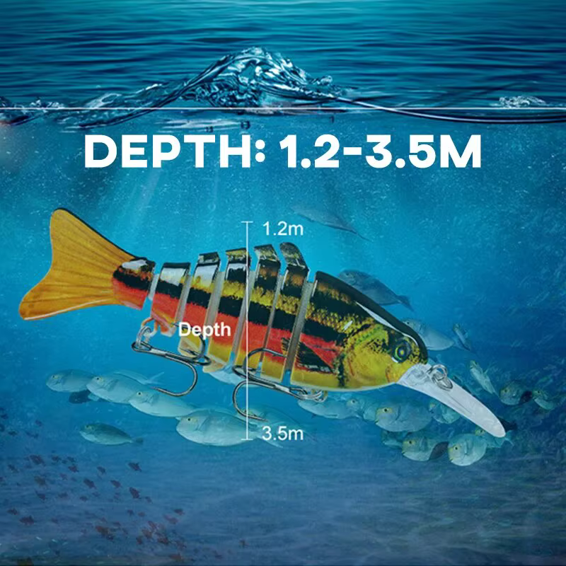 Señuelo Swimbait multiarticulado biónico 7 segmentos - imagen 5