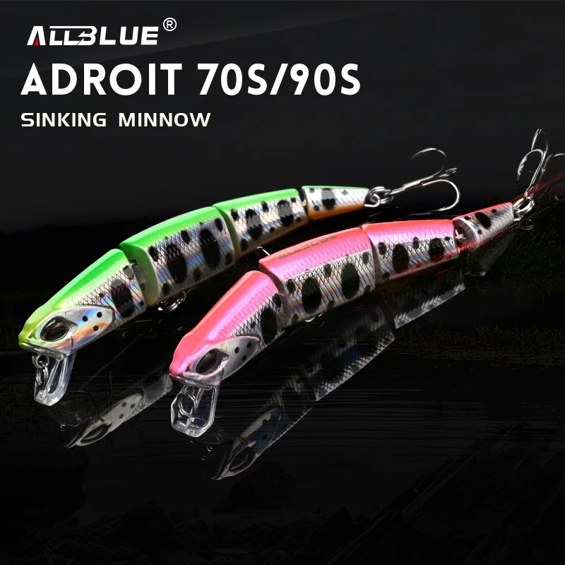 Jerkbait Allblue articulado hundido 70-90mm para lubina y lucio - imagen 4