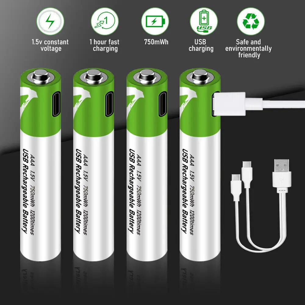 Baterías recargables AAA 1,5 V Li-ion para mando y ratón - imagen 3