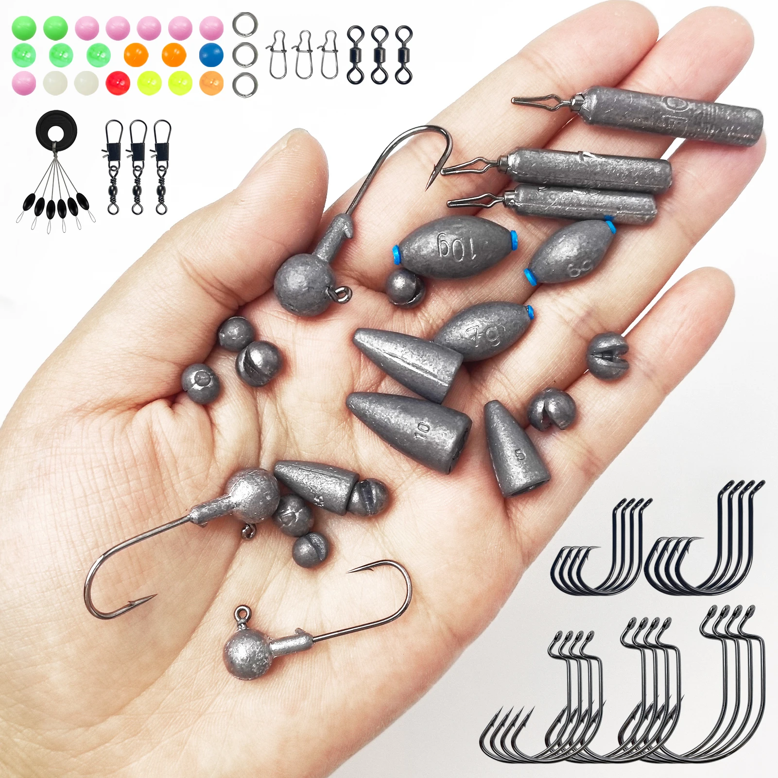 FREE FISHER Kit de plomos de pesca con anzuelos para agua salada - imagen 3