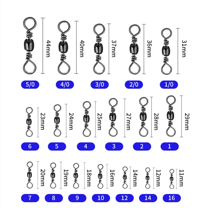 Conector giratorio pesca barril latón inoxidable – Agua dulce y salada - imagen 3