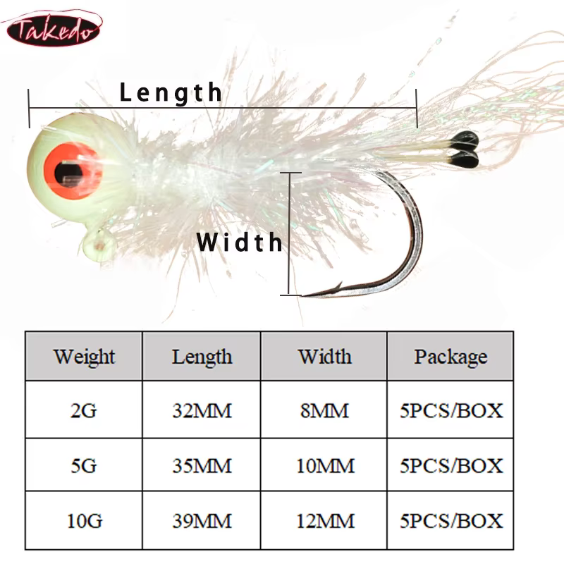 Jig head TAKEDO 5G con cebo artificial