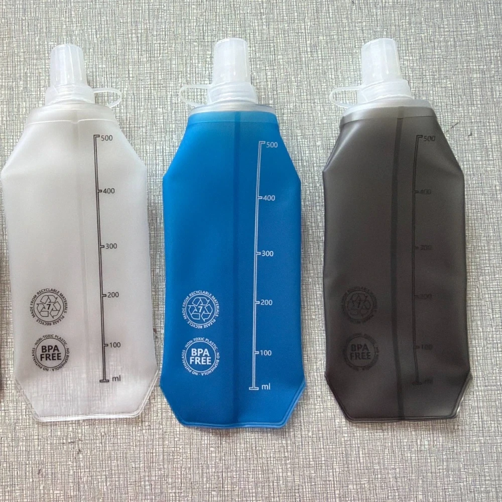 Botella de agua ciclismo a prueba de fugas TPU plegable alto flujo - imagen 3