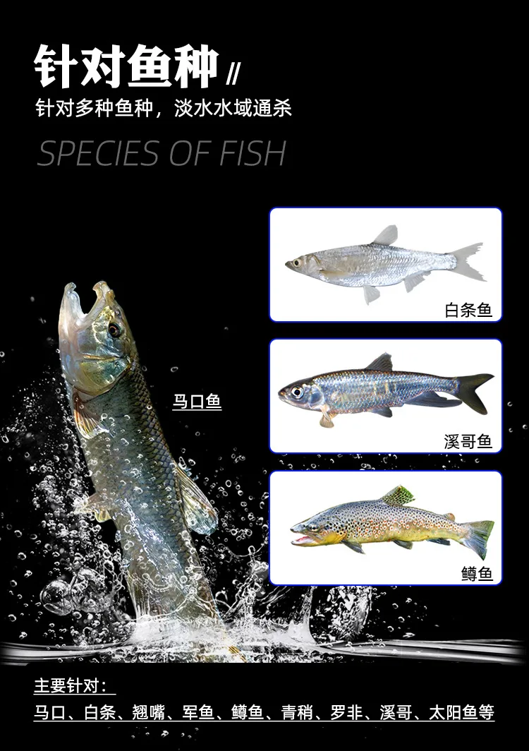 Señuelos secándose en una caja de pesca
