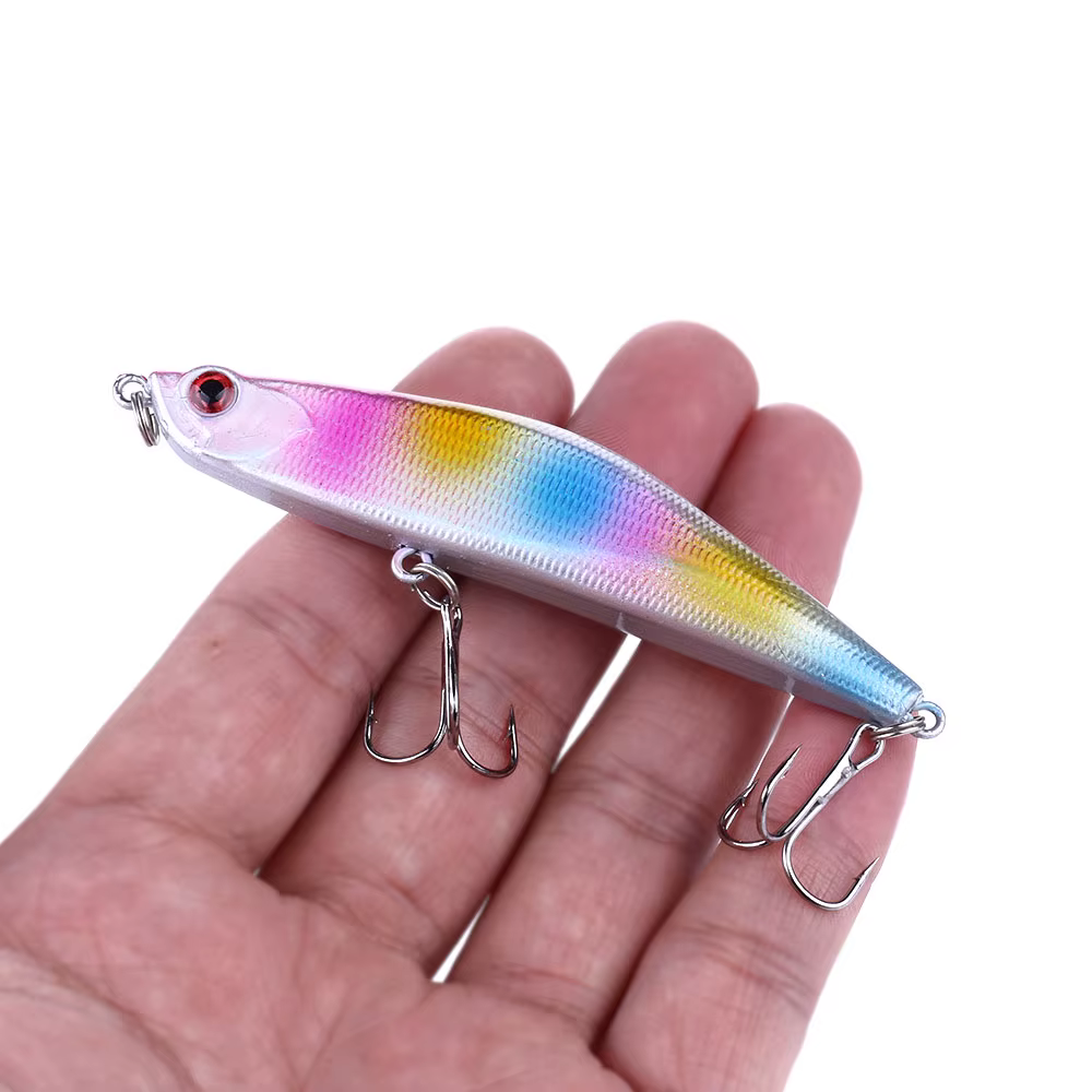 Señuelos lápiz Sharp 6 Wobbler 8.5 cm – Anzuelos triples para lubina y trucha - imagen 3