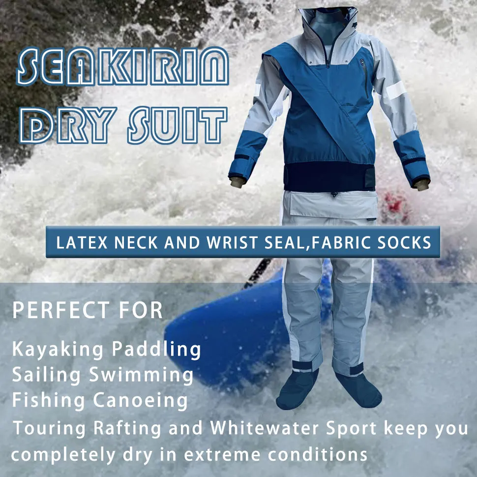 Traje seco pesca hombre impermeable para kayak rafting SUP invierno - imagen 2