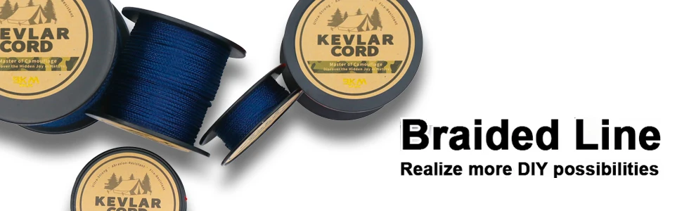 Cuerda de Kevlar trenzada azul