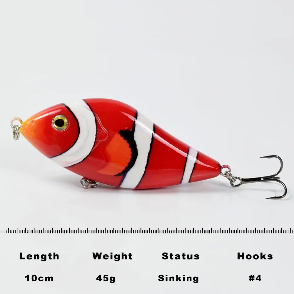 Jerkbait duro hundimiento lento para lucio con acción de natación - imagen 5