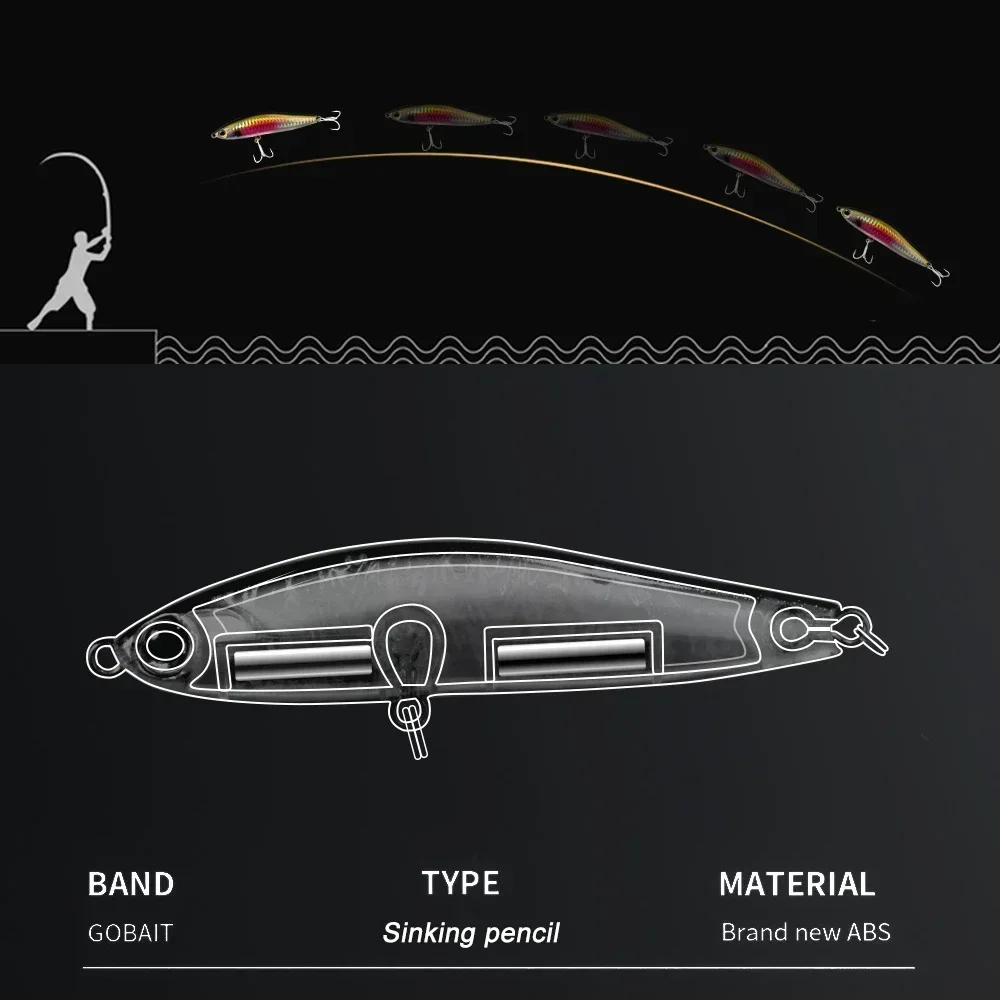 Jerkbait hundido Pencil Bait – Señuelo para pesca profunda - imagen 4
