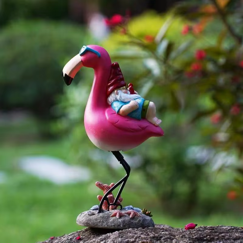 Estatua de flamenco para jardín, balcón y terraza - imagen 5