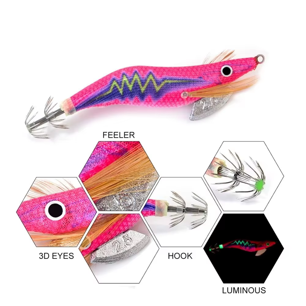 FTK Señuelo luminoso para pesca de mar – imitación calamar pulpo - imagen 4