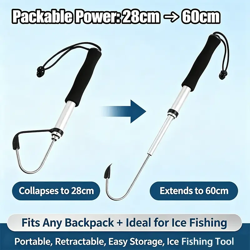 Gafa de pesca telescópica con púas – arpón extensible de aluminio