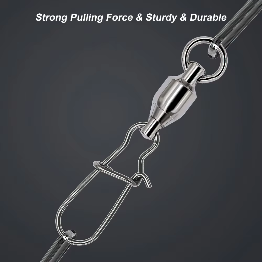Goture Giratorios de Pesca Doble Rodamiento Acero Inoxidable Fuertes - imagen 4