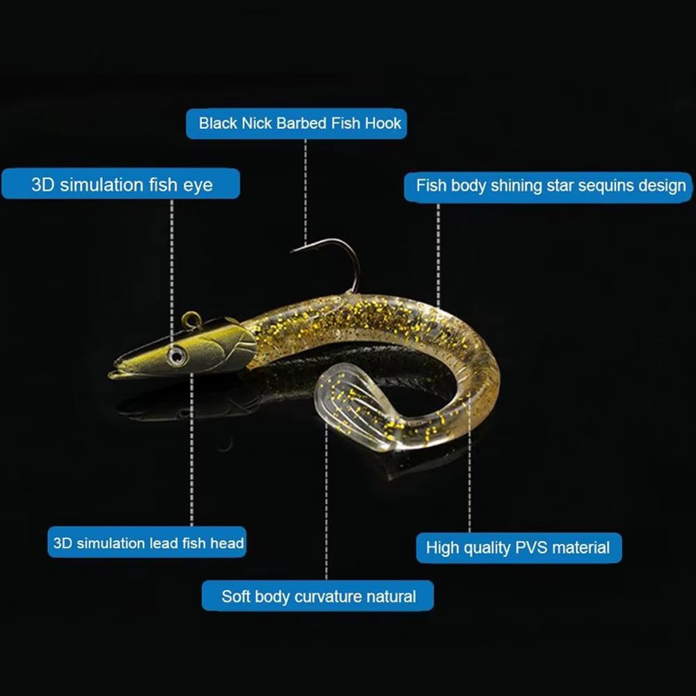Señuelo luminuoso anguila arena 11cm – Wobbler para pesca maruca - imagen 4