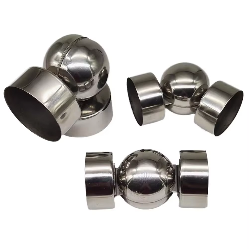 Conectores de acero inoxidable para pasamanos de escalera CNC - imagen 3