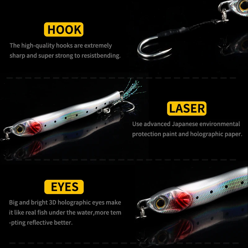 LETOYO señuelo metálico luminoso para atún y pesca en costa - imagen 4